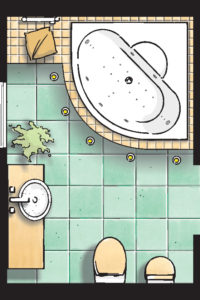 Badideen Grundriss Badezimmer mit Badewanne