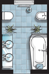 Badideen Grundriss Badezimmer mit Badewanne