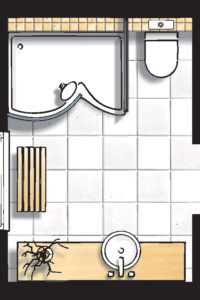 Badideen Grundriss Badezimmer mit Dusche