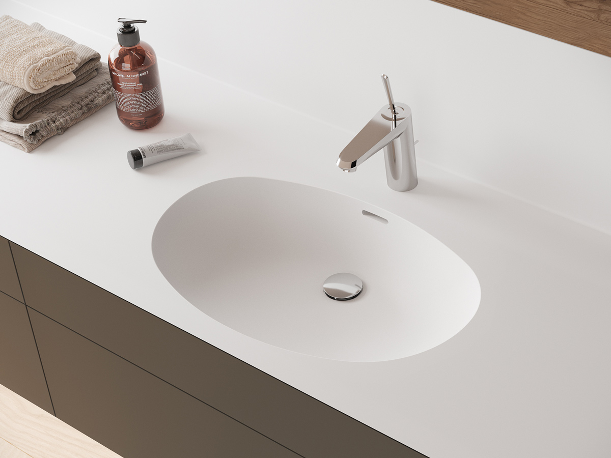 Corian Waschbecken oval
