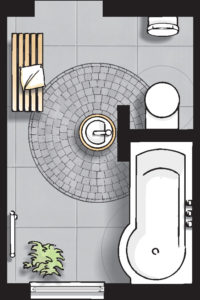 Badideen Grundriss Badezimmer mit Badewanne