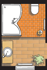 Badideen Grundriss Badezimmer mit Dusche