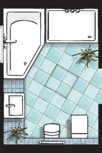 Badideen Grundriss Badezimmer mit Dusche und Badewanne