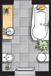 Badideen Grundriss Badezimmer mit Badewanne