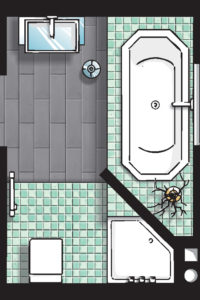 Badideen Grundriss Badezimmer mit Badewanne und Dusche