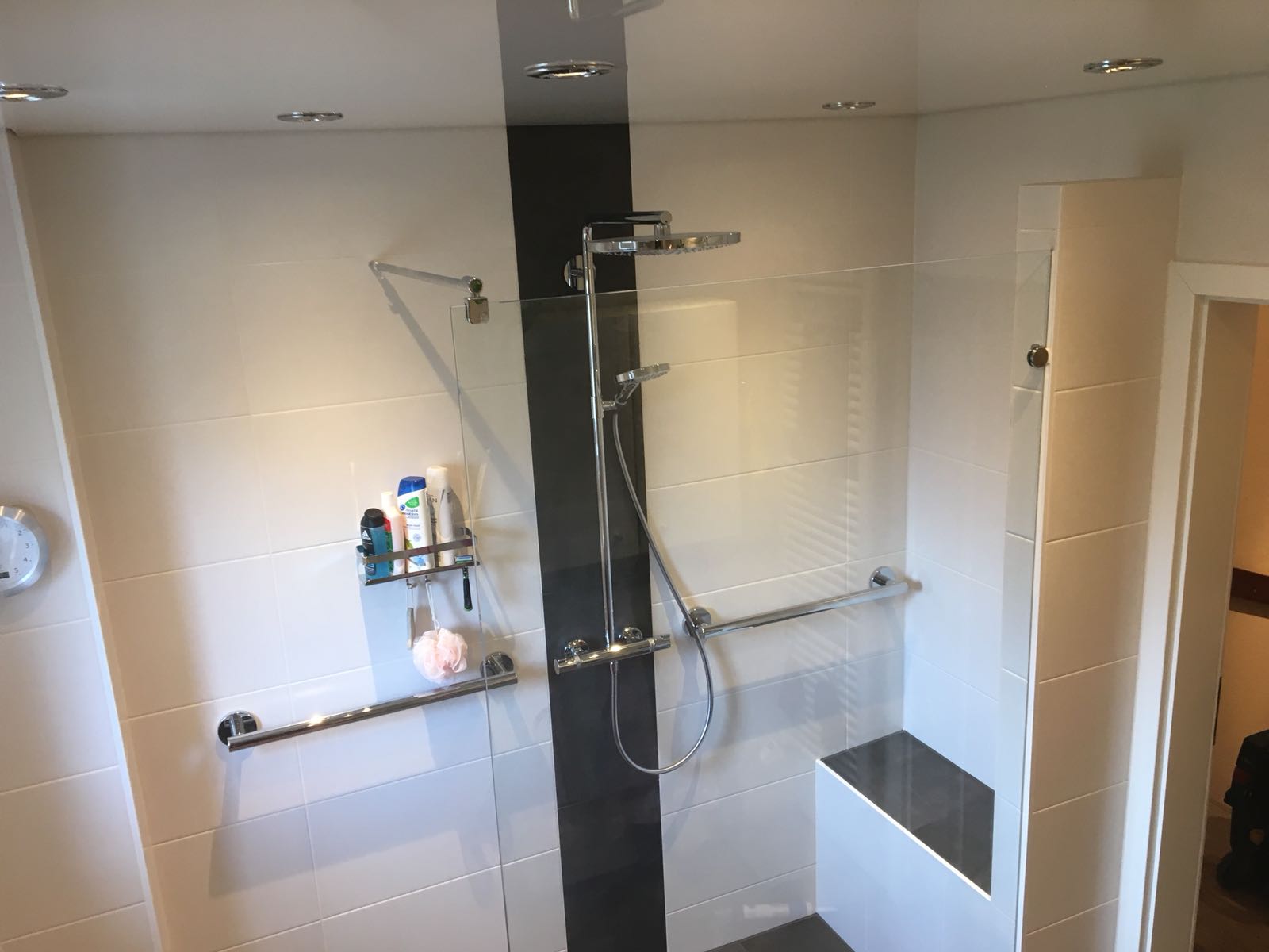 Walk-In-Dusche mit Ablage