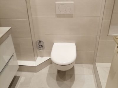 WC-Bereich Beispiel für graue Badfliesen von Bäder Dunkelmann.